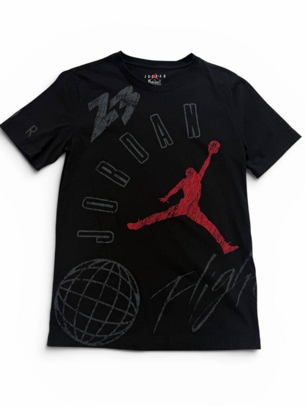 Jordan Black Tee with Red Jumpman Graphic kids 13-15yrs XL